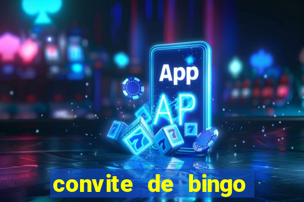 convite de bingo para editar