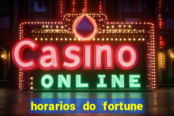 horarios do fortune tiger hoje