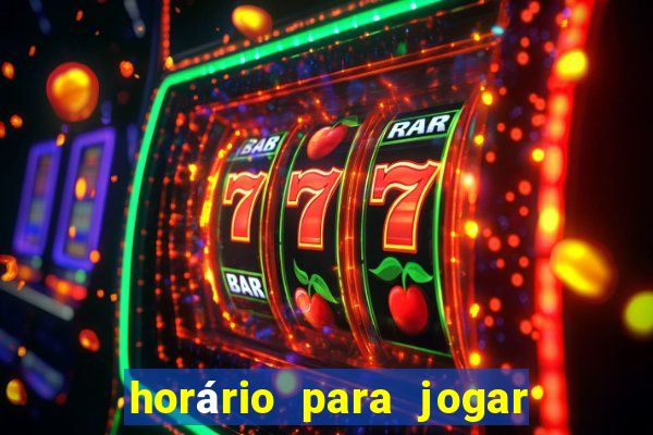 horário para jogar fortune tiger hoje