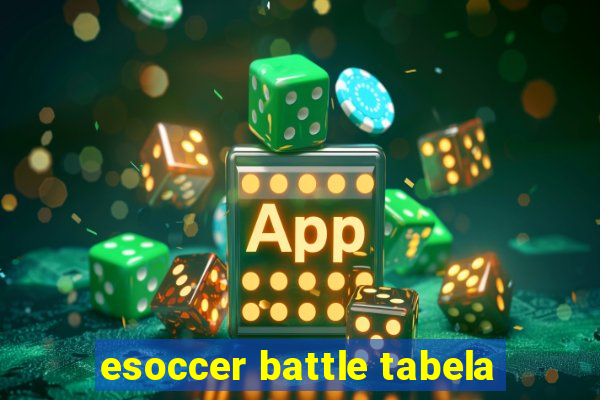 esoccer battle tabela