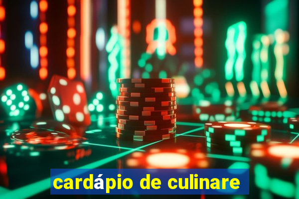 cardápio de culinare