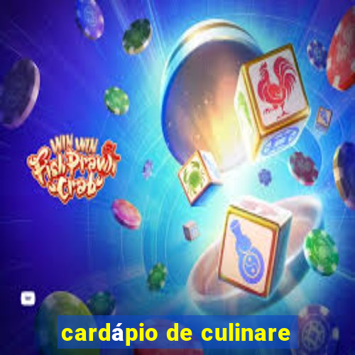 cardápio de culinare