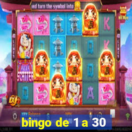 bingo de 1 a 30