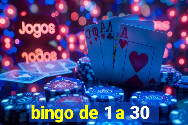 bingo de 1 a 30