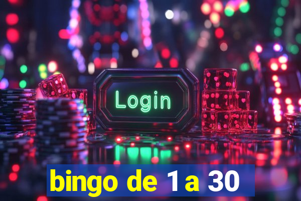 bingo de 1 a 30