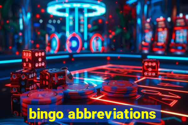 bingo abbreviations