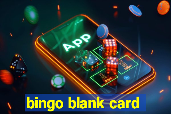 bingo blank card