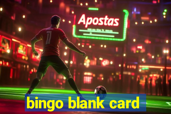 bingo blank card