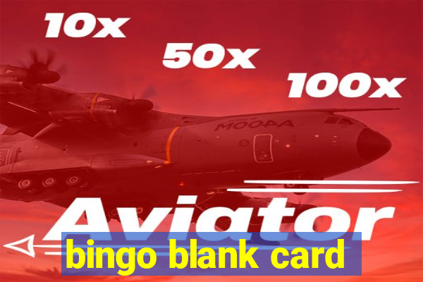 bingo blank card