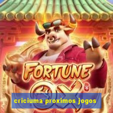 criciuma proximos jogos