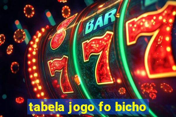 tabela jogo fo bicho