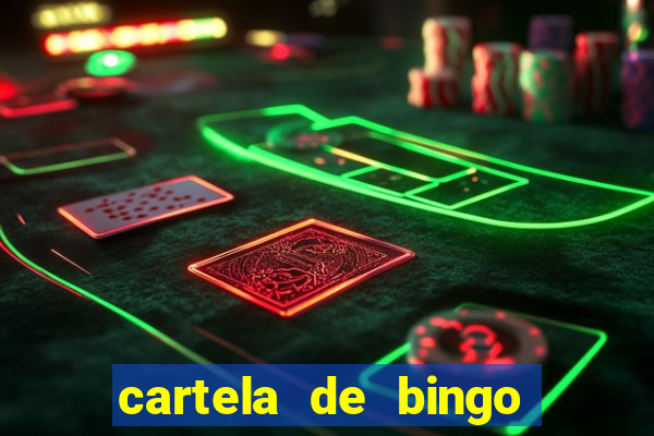 cartela de bingo cha de panela