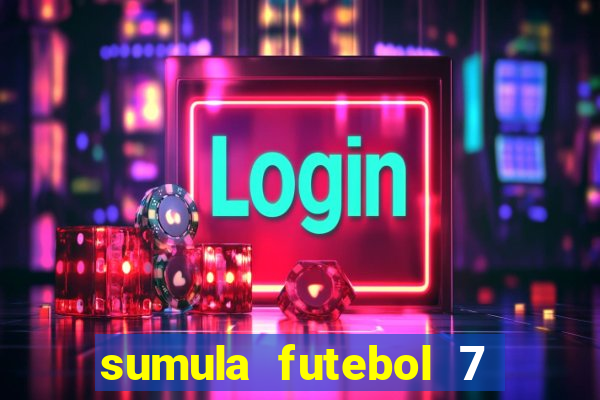 sumula futebol 7 society excel