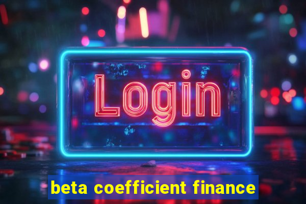 beta coefficient finance