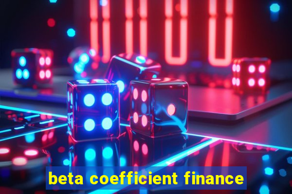 beta coefficient finance