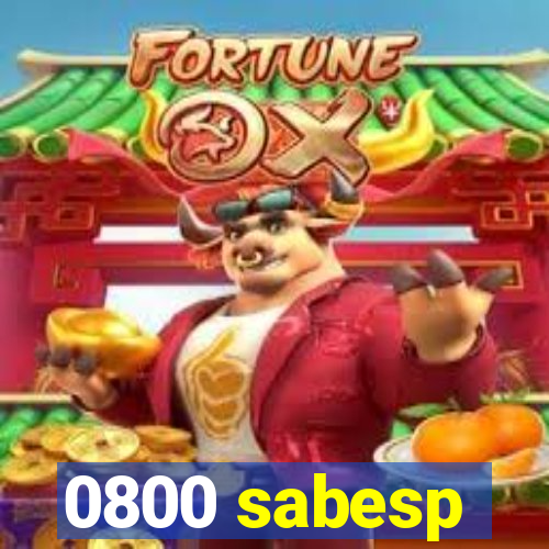 0800 sabesp