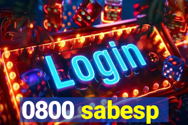 0800 sabesp