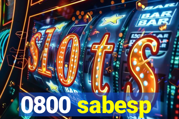 0800 sabesp