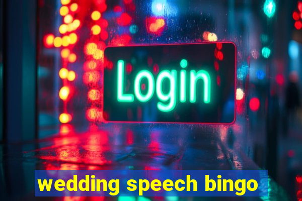 wedding speech bingo