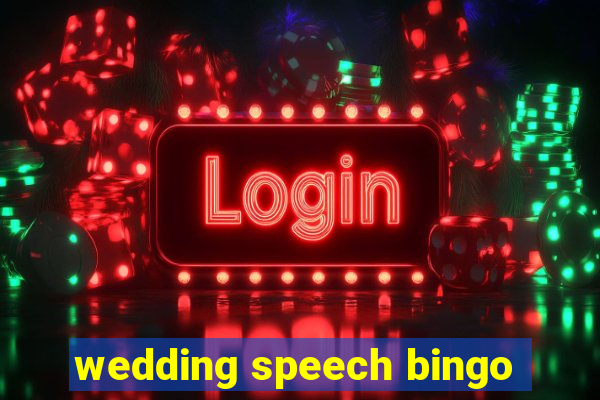 wedding speech bingo