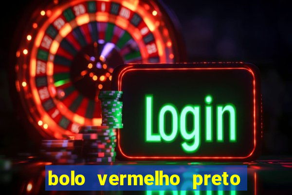 bolo vermelho preto e dourado