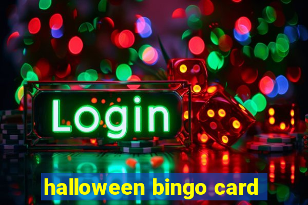 halloween bingo card