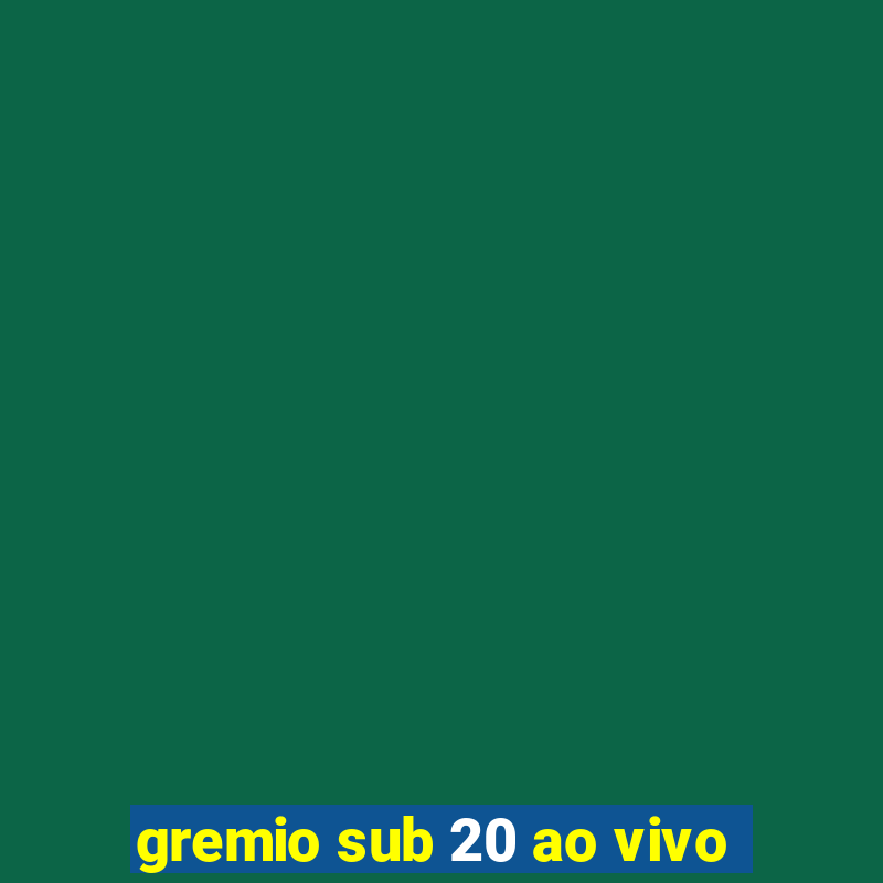 gremio sub 20 ao vivo