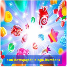 sun newspaper bingo numbers