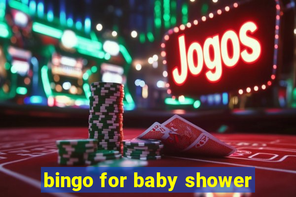 bingo for baby shower