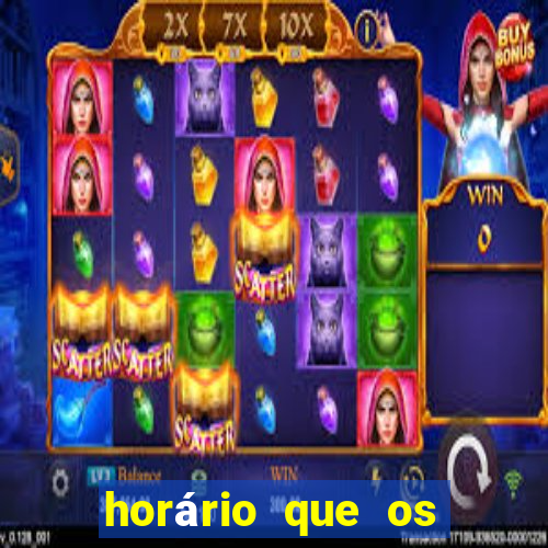 horário que os slots pagam