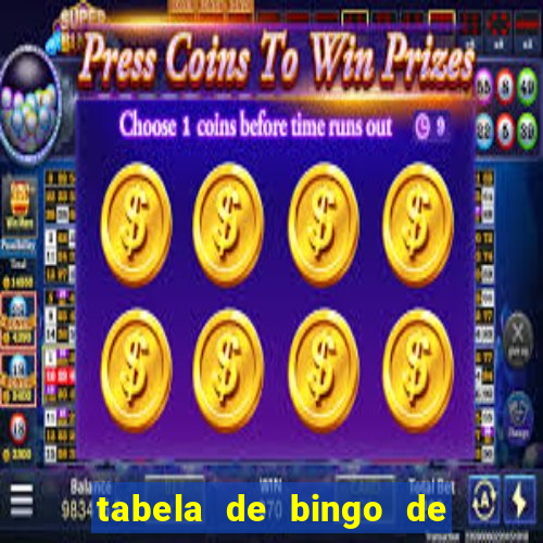 tabela de bingo de 1 a 100