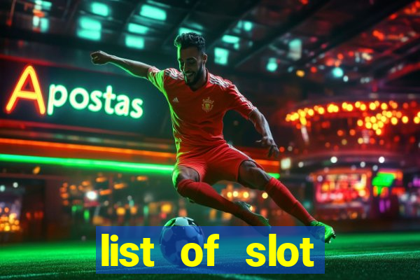 list of slot machines at jake's 58