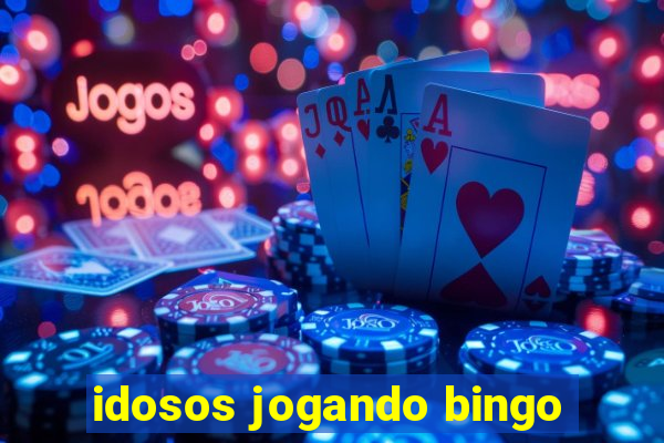 idosos jogando bingo